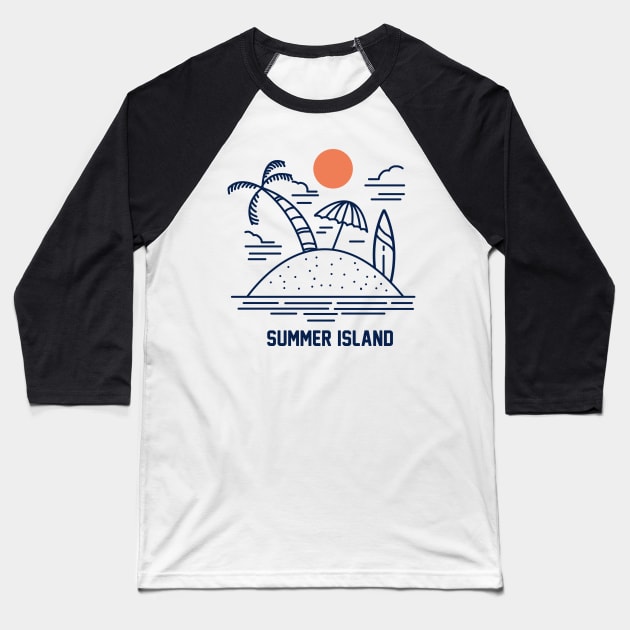 summer island Baseball T-Shirt by donipacoceng